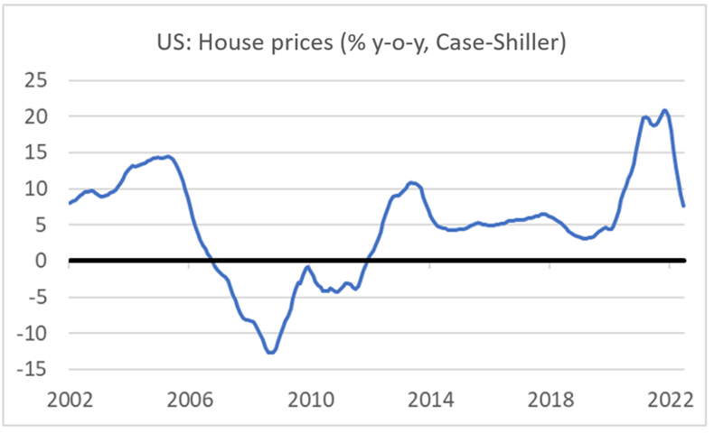 Finance4Learming | US: House prices (% y-o-y, Case-Shiller)